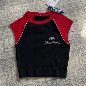 Zara Red and Black Women's Top